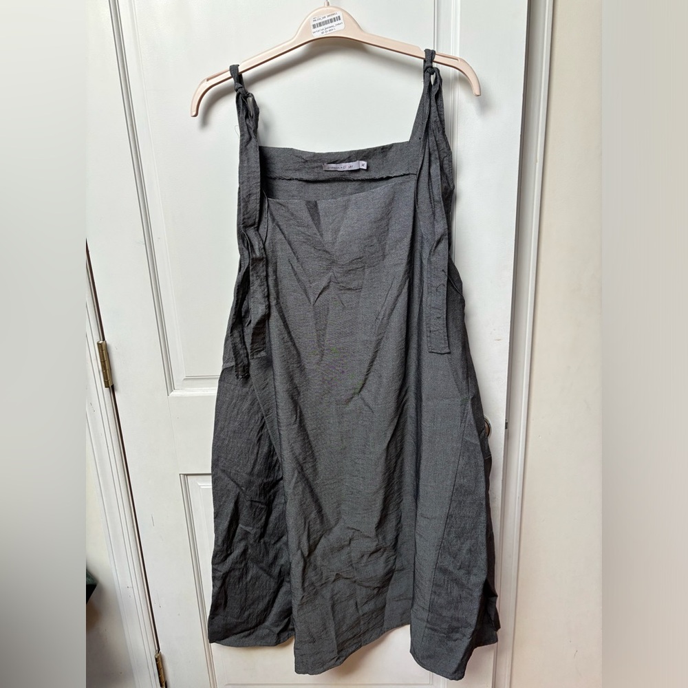 Linen gray dress jumper